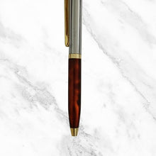 Metallic Glossy Designer Red & Silver Dual‑Tone Mini Ball Pen – Elegant Gold Clip & White Diamond Twist Top | Smooth Blue Ink Writing