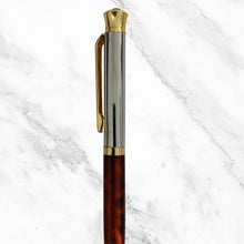 Metallic Glossy Designer Red & Silver Dual‑Tone Mini Ball Pen – Elegant Gold Clip & White Diamond Twist Top | Smooth Blue Ink Writing