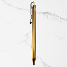 Metallic Glossy Full Gold Colour Body Ball Pen with Designer Clip | Click Mechanism | Smooth Blue Ink | Luxury Executive Writing Pen