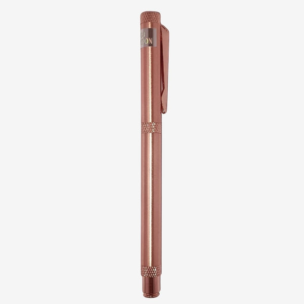 Metallic Glossy Full Rose Gold Ball Pen with Rose Gold Cap – Openable Mechanism | Smooth Blue Ink