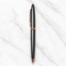 Ballpen Bazaar Metallic Glossy Gunmetal Ball Pen with Copper Clip | Twist Mechanism | Blue Ink | Premium Metal Writing Pen