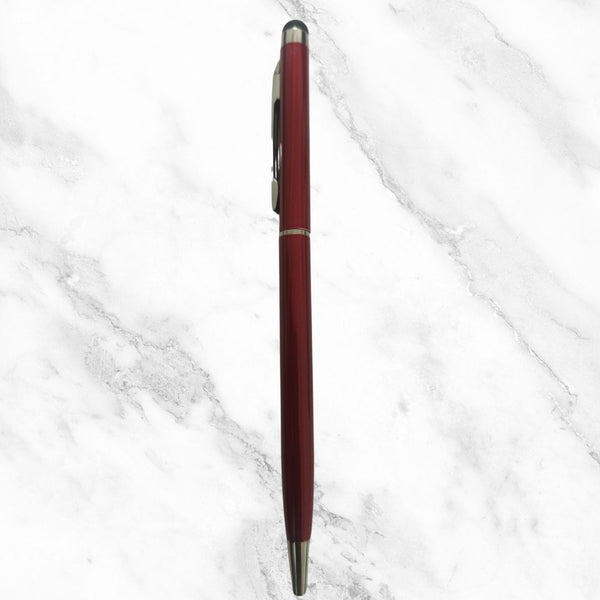 Glossy Maroon Ball Pen – Mobile Touch, Twist, Blue Ink