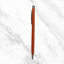 Glossy Orange Ball Pen with Mobile Touch | Twist | Blue Ink 