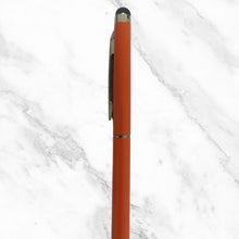 Glossy Orange Ball Pen with Mobile Touch | Twist | Blue Ink 