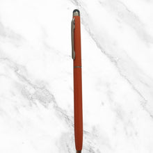 Glossy Orange Ball Pen with Mobile Touch | Twist | Blue Ink 