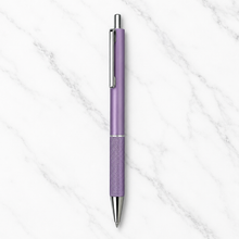 Ballpen Bazaar Metallic Glossy Purple Ball Pen with Silver Clip | Click Mechanism | Blue Ink | 1 Pc