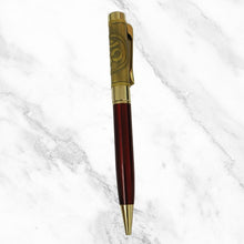 Red Om Ball Pen – Blue Ink | Glossy Designer Twist Pen | BallPenBazaar