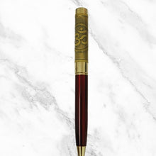 Red Om Ball Pen – Blue Ink | Glossy Designer Twist Pen | BallPenBazaar