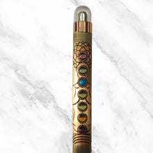 Metallic Glossy Rose Gold 7 Chakra Ball Pen – Gold Clip | Twist Mechanism