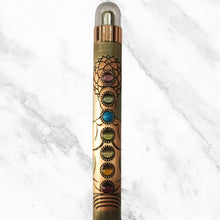 7 Chakra Engraved Rose Gold Ball Pen – Twist Mechanism | Blue Ink