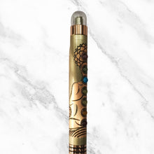 7 Chakra Engraved Rose Gold Ball Pen – Twist Mechanism | Blue Ink