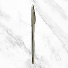 Metallic Glossy Silver Ball Pen – Gold Clip | Twist Mechanism | Smooth Blue Ink