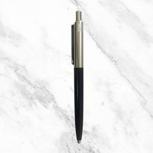 Metallic Glossy Silver and Blue Ball Pen – Premium Click Pen