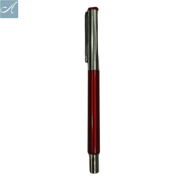Metallic Red Ball Pen with Silver Cap – Black Ink | BallPenBazaar