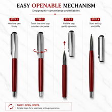 Metallic Red Designer Ball Pen – Smooth Writing | BallPenBazaar