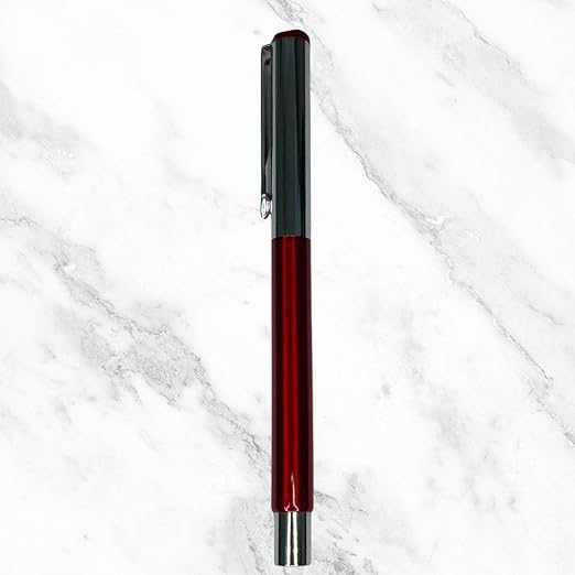 Metallic Red Designer Body Ball Pen – Openable Mechanism | Smooth Writing | Blue Ink