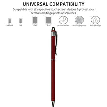 Metallic Red Mobile Touch Ball Pen with Silver Clip – Twist Mechanism | Smooth Writing with Glycer 0.6mm Blue Ink