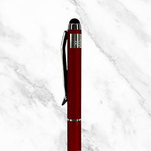 Metallic Red Mobile Touch Ball Pen with Silver Clip – Twist Mechanism | Smooth Writing with Glycer 0.6mm Blue Ink
