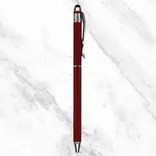 Metallic Red Mobile Touch Ball Pen with Silver Clip – Twist Mechanism | Smooth Writing with Glycer 0.6mm Blue Ink