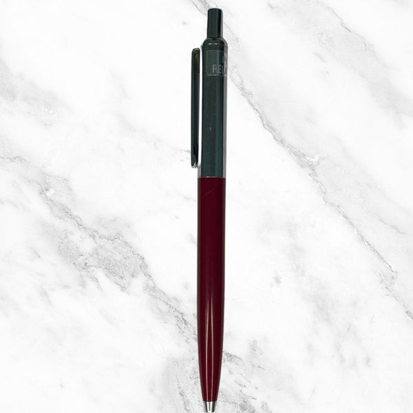 Metallic Silver & Red Dual-Tone Ball Pen – Click Mechanism | Blue Ink