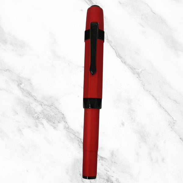 Octocan Matte Red Ball Pen – Magnetic Cap | Blue Ink | Stylish Metal Office Pen