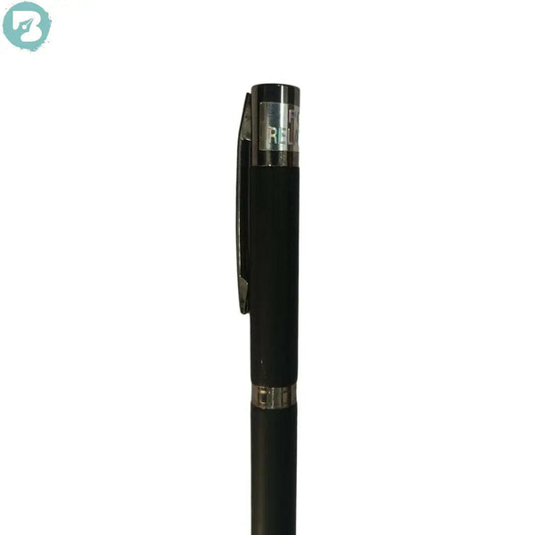 Premium Black Ink Pen – Silver & Black Twist Design | BallPenBazaar