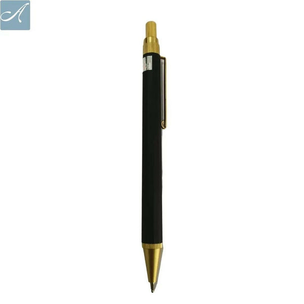 Premium Black Metal Ball Pen – Gold Clip | BallPenBazaar