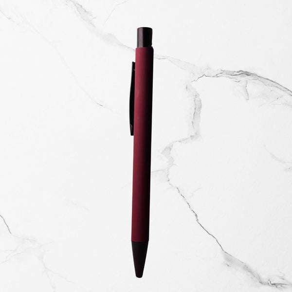 Premium Matte Maroon Ball Pens (Pack of 2) – Smooth Blue Ink | Stylish Click Pens for Office, School & Corporate Gifting