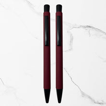 Premium Matte Maroon Ball Pens (Pack of 2) – Smooth Blue Ink | Stylish Click Pens for Office, School & Corporate Gifting