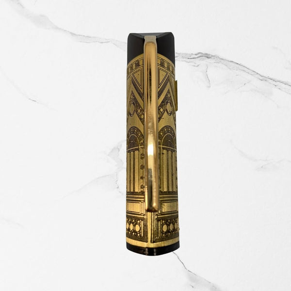 Rectangle Shape Matte Black Body Ball Pen with Designer Cap | Openable Mechanism