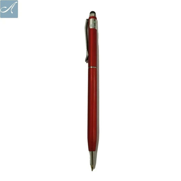 Red Color Body Mobile Touch Pen – Stylish Twist Design with Smooth Black Ink.