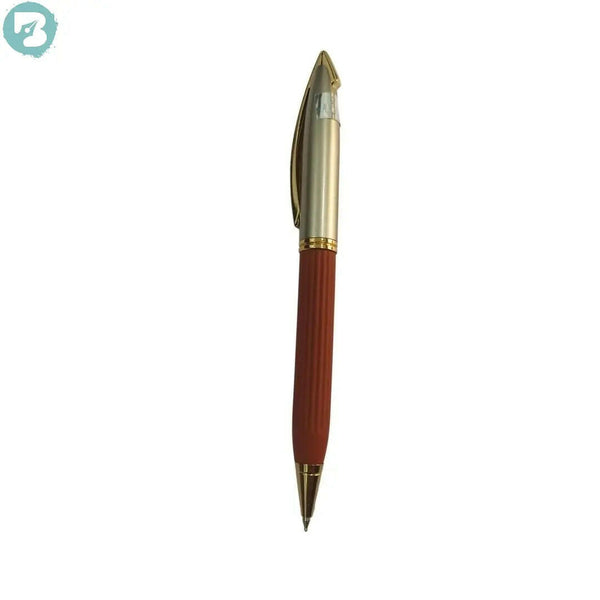 Red Leather Twist Pen – Stylish & Elegant with Smooth Black Ink