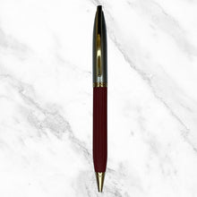 Rose Gold Ball Pen with Orange Leather Grip – Twist Mechanism | Smooth Writing with Glycer 0.6mm Blue Ink