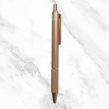 Rose Gold and Brown Metal Pen – Elegant Design