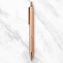 Rose Gold Brown Metal Pen – Smooth Blue Ink | BallPenBazaar