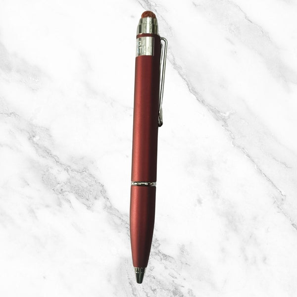 Rudraksha Ball Pen – Spiritual Design with Gold Clip | Smooth and Elegant Writing