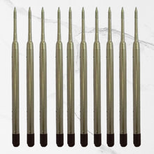 Set Of 10 Coffee-Scented 0.6mm Metal Jotter Refills – Premium Blue Ink | Smooth Writing | Long-Lasting Ball Pen Refills