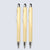 Set Of 3 Stylus Wooden Colour Body With Silver Clip