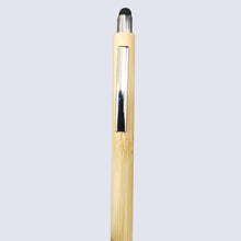 Set Of 3 Stylus Wooden Colour Ball Pens with Silver Clip