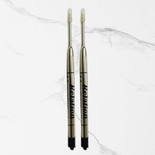 Set of 2 Metal Jotter Refills – 0.6mm Fine Point | Smooth Black Ink | Compatible Ball Pen Refill | Long-Lasting Writing Performance