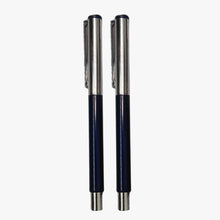 Set of 2 Metallic Glossy Blue Colour Body with Silver Cap Openable Mechanism Ball Pen – Smooth Blue Ink