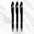 Set of 3 Matte Black Body Ball Pens – Silver Clip | Stylus Mobile Touch