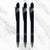 Set of 3 Matte Blue Stylus Ball Pens – Silver Clip