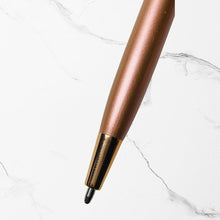 Set of 3 Stylus Metallic Glossy Rose Gold Body Ball Pens with Silver Clip –...