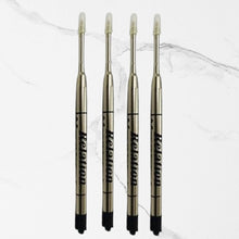 Set of 4 Metal Jotter Refills – 0.6mm Fine Point | Smooth Black Ink | Compatible with Jotter-Style Ball Pens