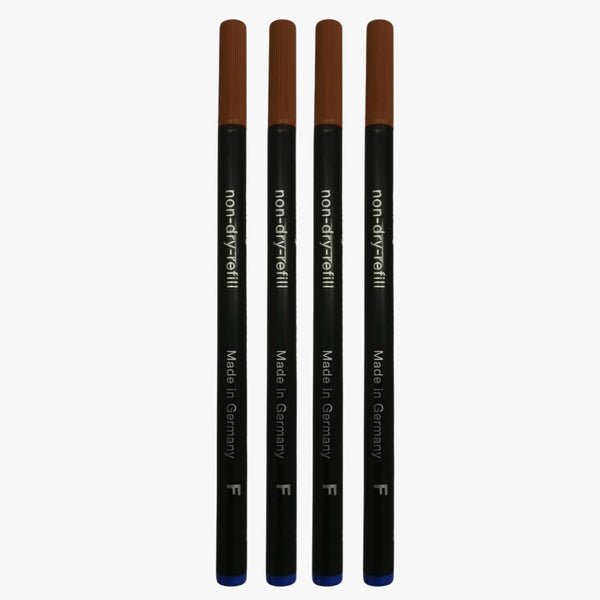 Set of 4 SCHMIDT 888 F Roller Refills – Blue Ink | German-Made, Non-Dry, Smooth Writing