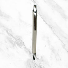 Set of 5 White Body Ball Pens with Silver Clip | Blue Ink 