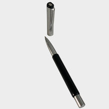 Set of 6 Metallic Glossy Black Body Ball Pens with Silver Cap