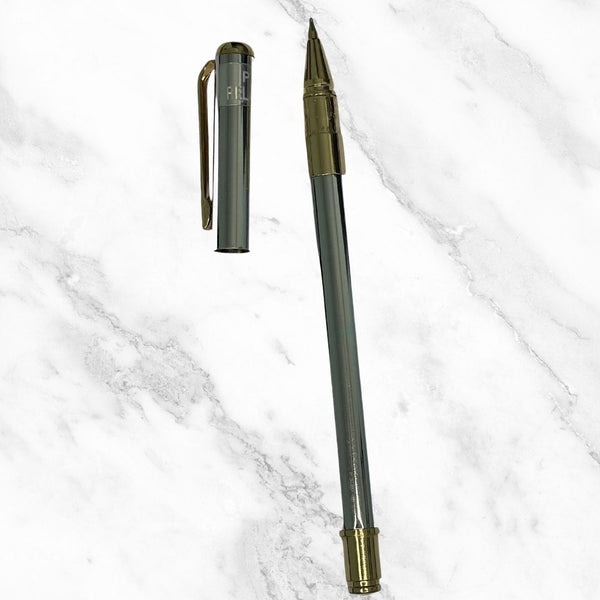 Silver Body Ball Pen with Gold Clip – Openable Mechanism | Elegant Design | Blue Ink