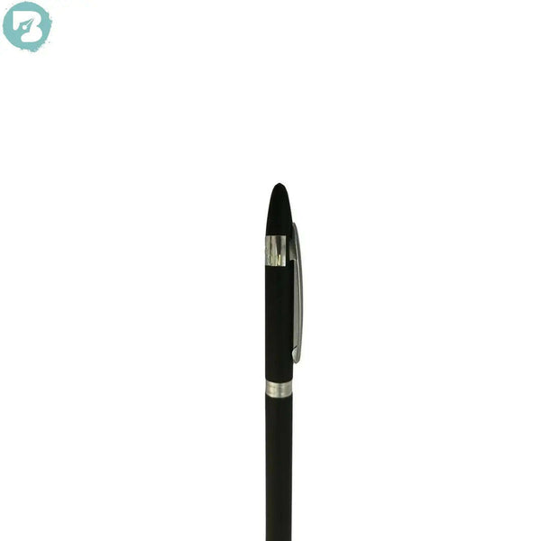Sleek Black and Silver Slim Ball Pen – Black Ink | BallPenBazaar